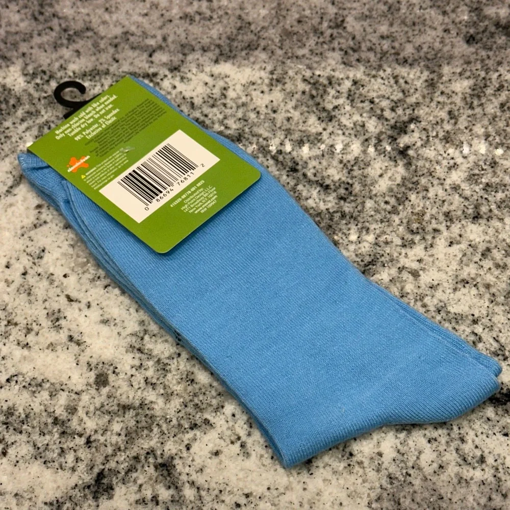 Nickelodeon Mens‎ 10-13 Crew Socks Blue Rugrats Tommy Pickles 90s Baby Retro